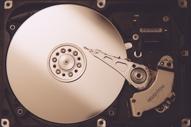 Open Hard Drive showing workings